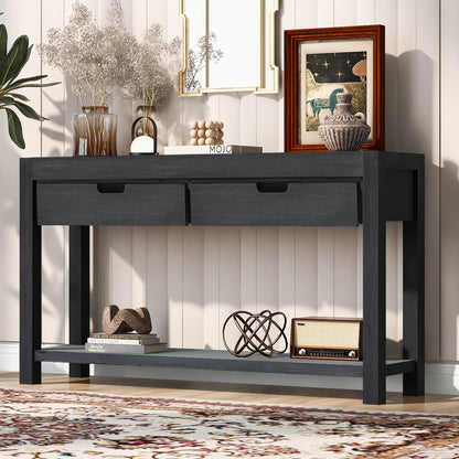 U-Style Hallway Console Table – 2 Drawers