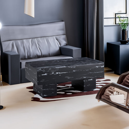 Black Modern Rectangle Coffee Table