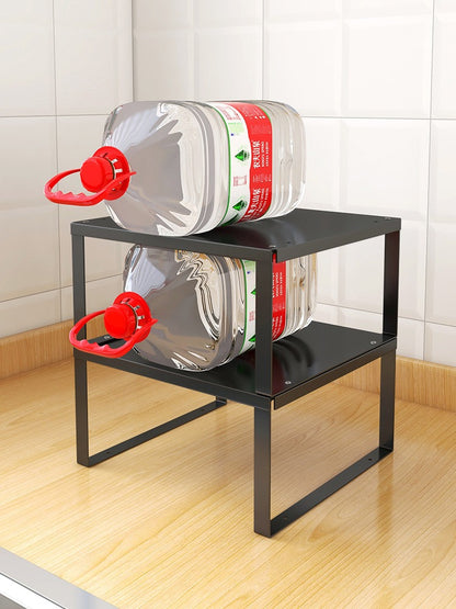 Kitchen Countertop Storage Rack Cabinet Black