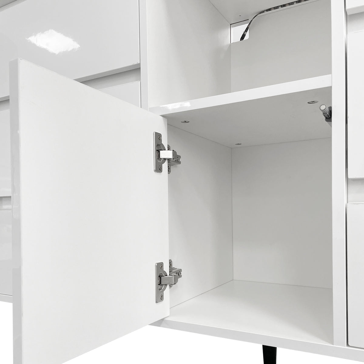 Modern LED Sideboard Cabinet White Gloss