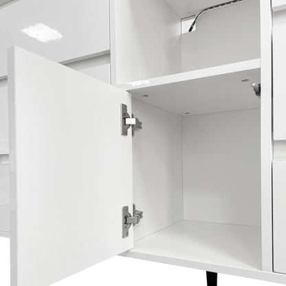 Modern LED Sideboard Cabinet White Gloss