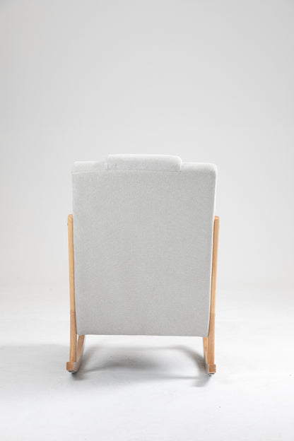 Upholstered Rocking Chair Beige