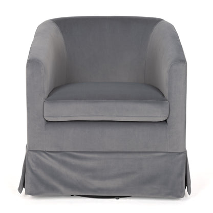 Wide Swivel Lounge Chair – Gray