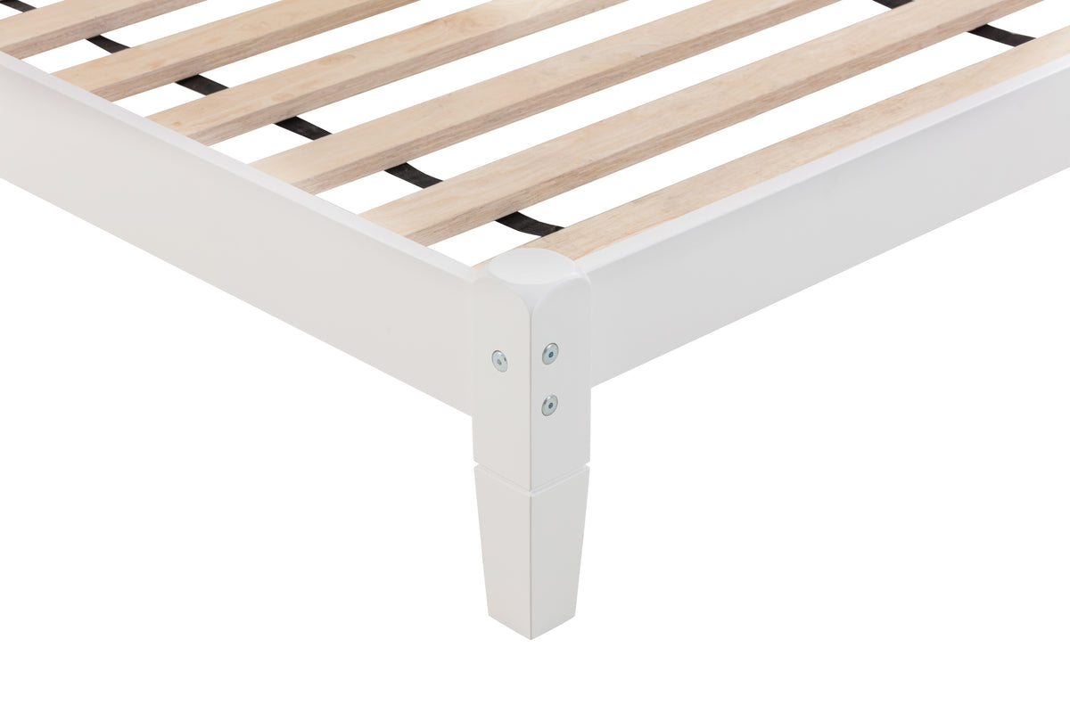 Twin Upholstered Bed with Column Headboard