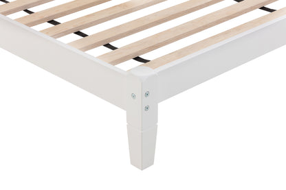 Twin Upholstered Bed with Column Headboard