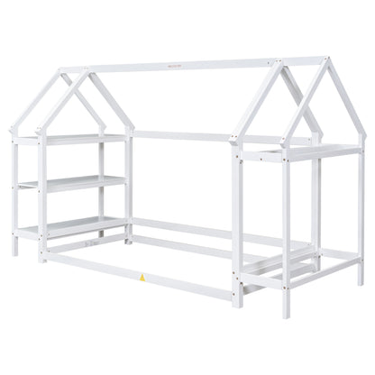 Twin House Bed White