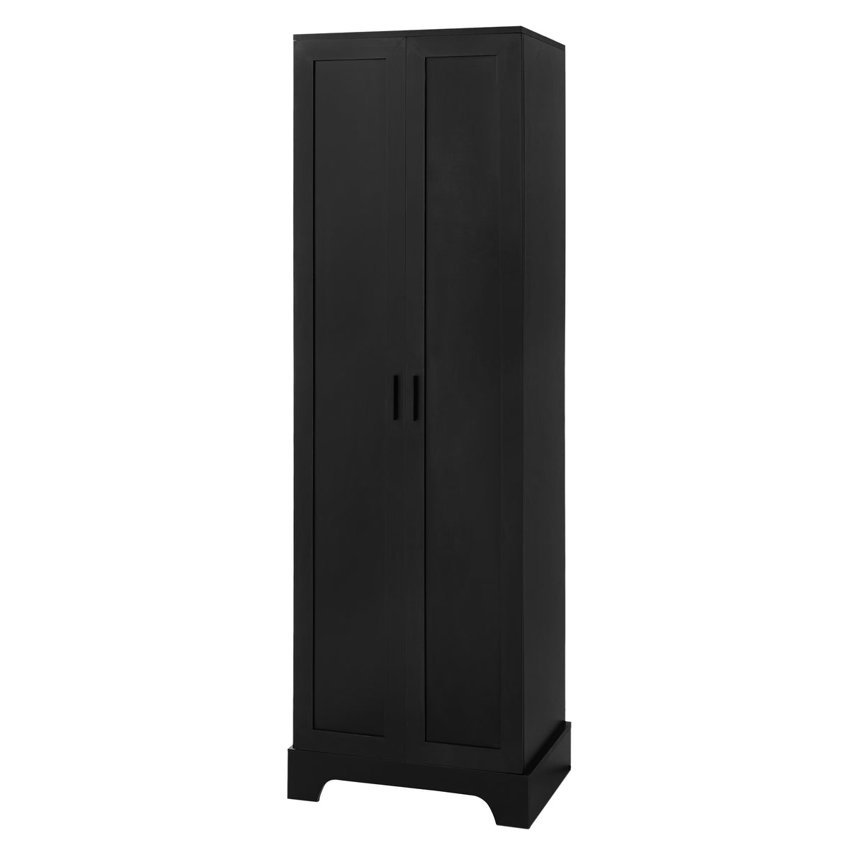 Black Storage Cabinet with Adjustable Shelf MDF Board