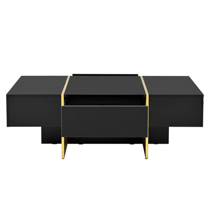 Modern Rectangular Sofa Table Black