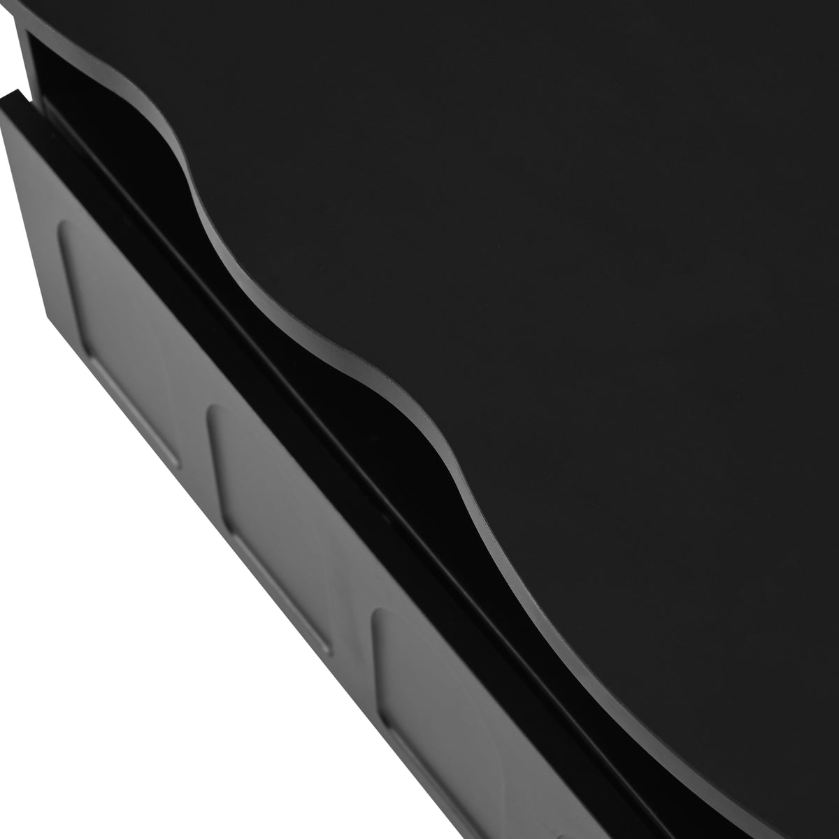 Cream Coffee Table with Storage Drawers – Black