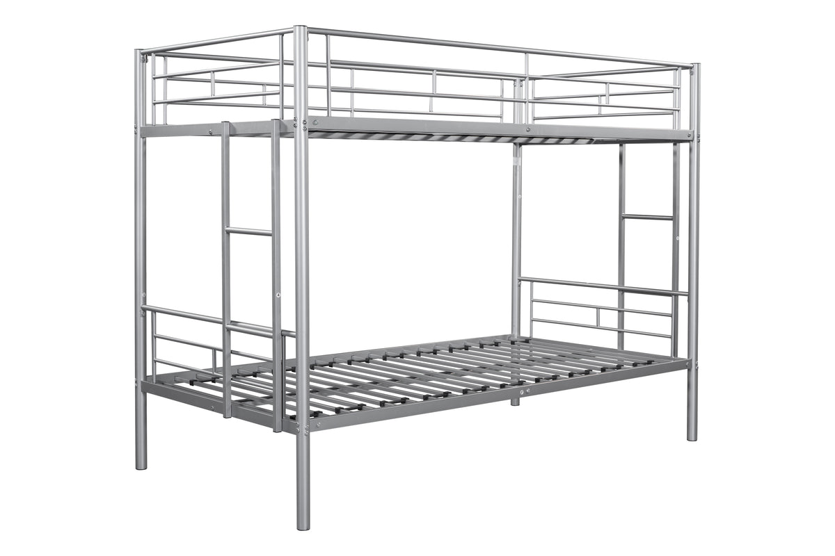 Metal Bunk Bed Silver