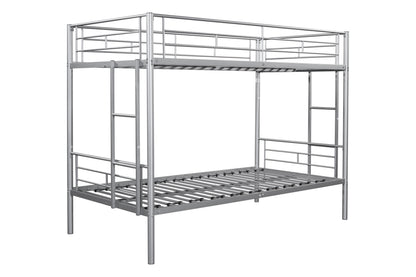 Metal Bunk Bed Silver
