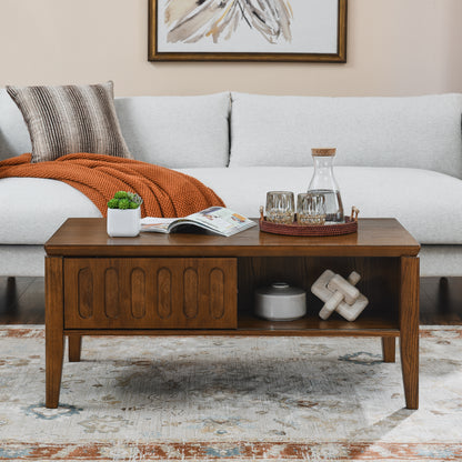Vintage Flute Coffee Table – Farmhouse Wood