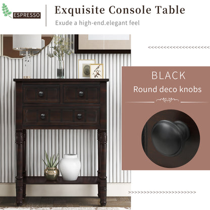 Console Table with Drawers Espresso