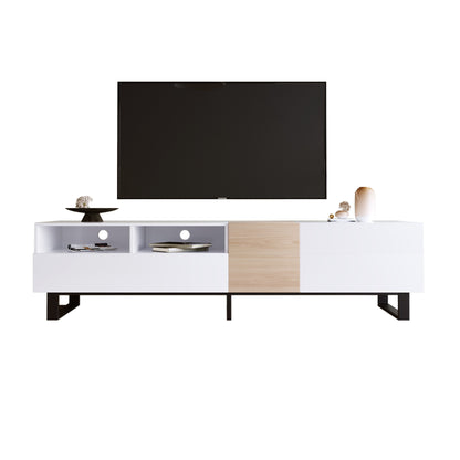 Modern Double Storage TV Stand – 80”