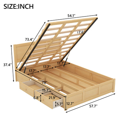 Full Wood Platform Bed