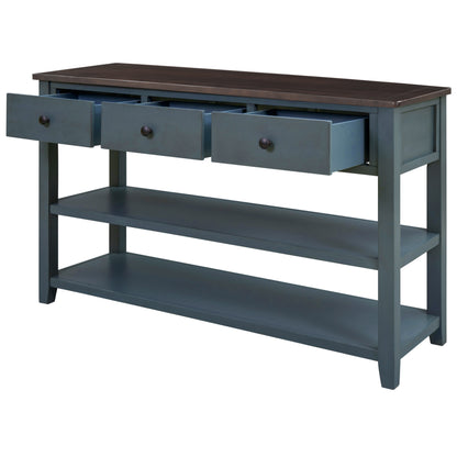 Retro Console Table Navy