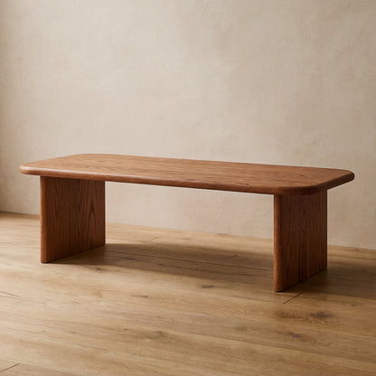 60 Inch Coffee Table in Red Oak