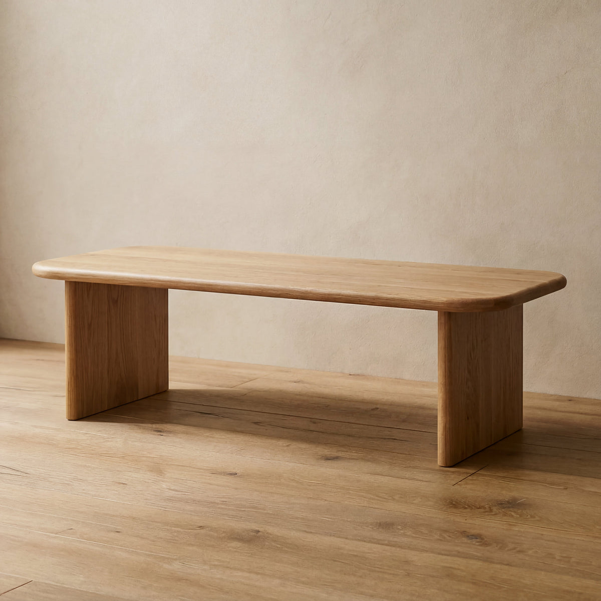 60 Inch Coffee Table in White Oak