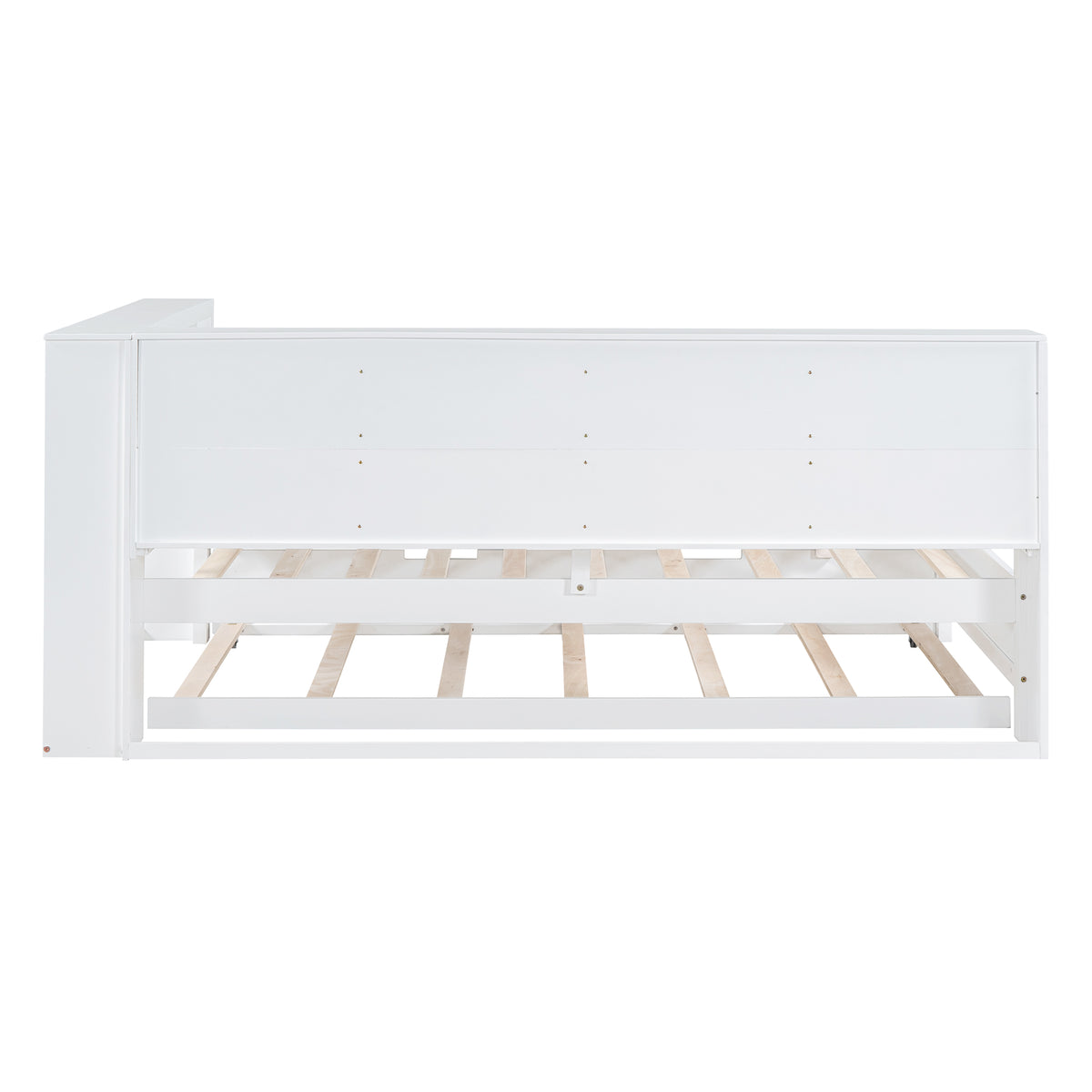 Twin Daybed with Storage Shelf White