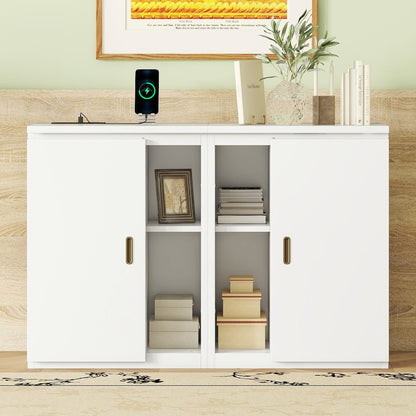 Full Size Murphy Bed with Storage and USB Ports