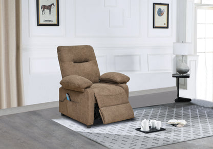 Heated Massage Recliner Chair Brown