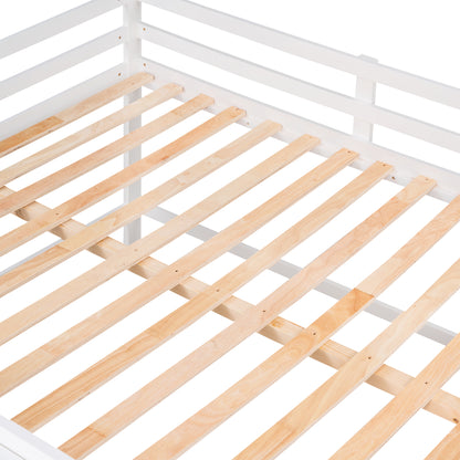 Low Loft Bed White