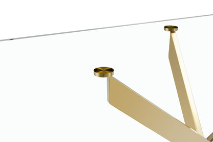 Clear Glass Table Gold