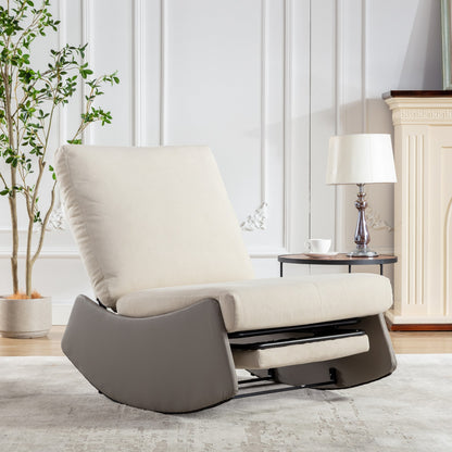 Modern Recliner Chair with Footrest Gray