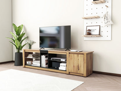 Modern LED TV Stand with Media Storage