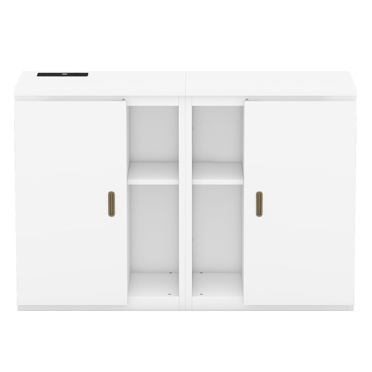 Queen Murphy Bed with USB Ports – White