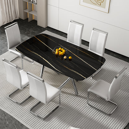 Large Minimalist Dining Table Gray