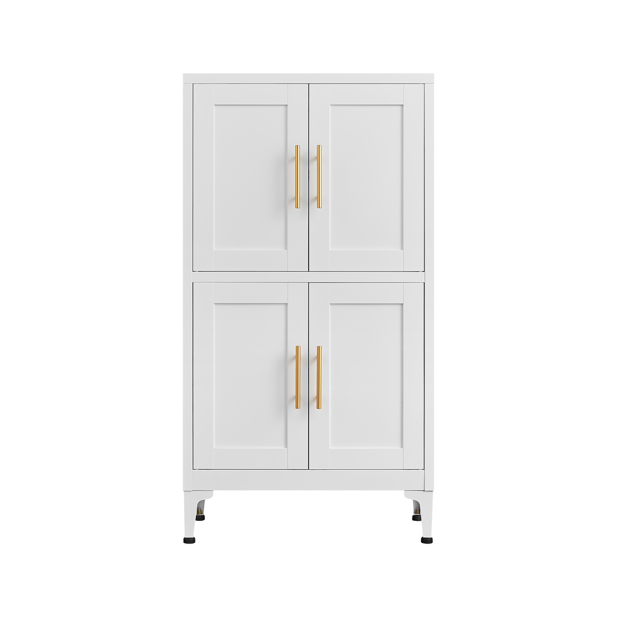 White Metal Kitchen Storage Cabinet Adjustable Shelf