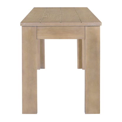 Retro Dining Set (3 pcs) – Natural Wood