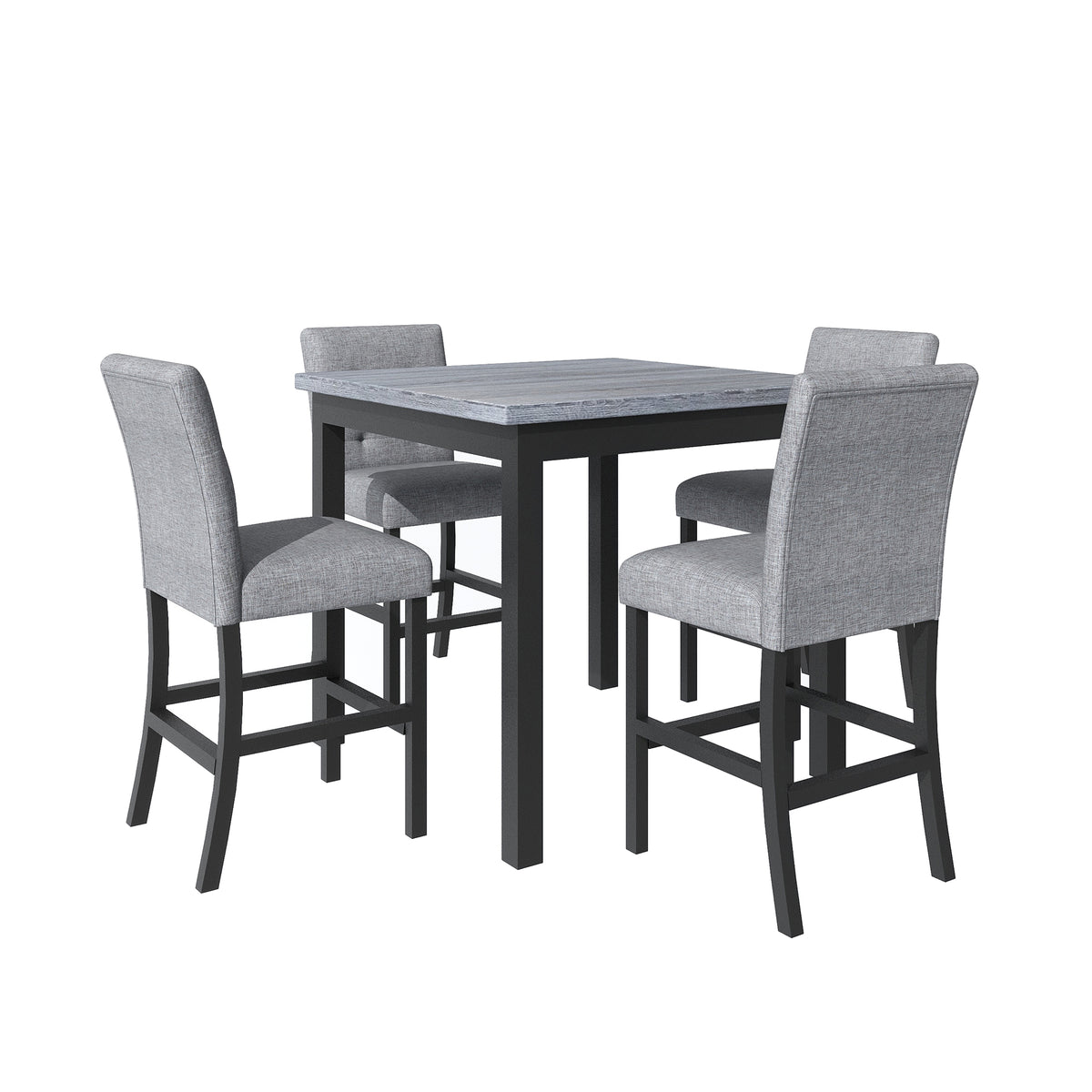 5-Piece Dining Set with Cushioned Chairs