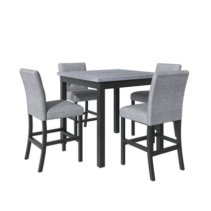 5-Piece Dining Set with Cushioned Chairs