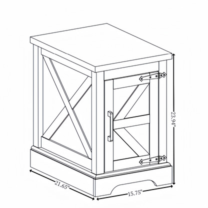 Farmhouse Nightstand – Natural Pine Finish