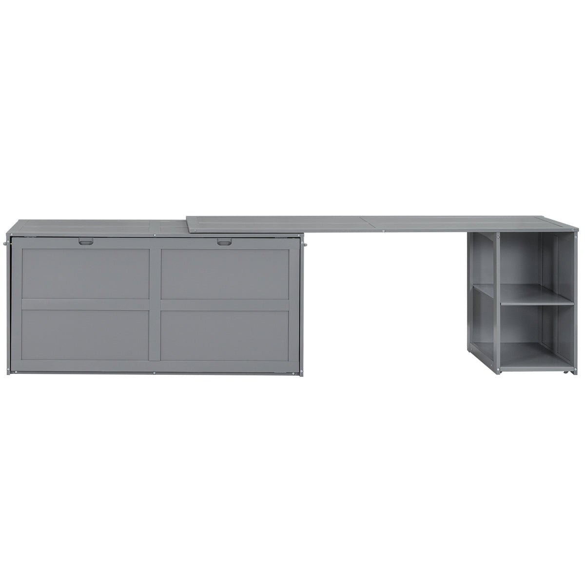 Queen Murphy Bed with Rotating Base Gray