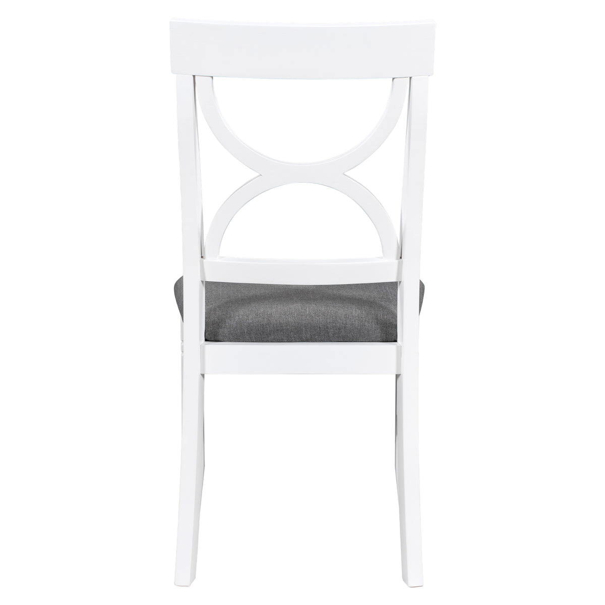 6-Piece Farmhouse Dining Set – Gray & White
