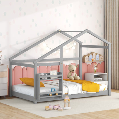 Twin House Bed Grey
