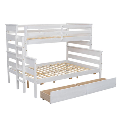 Twin over Full Bunk Bed White