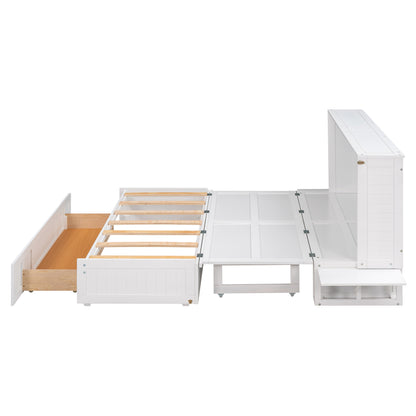 Queen Murphy Bed White