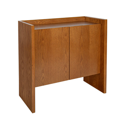 Walnut Buffet Cabinet with Storage Panels