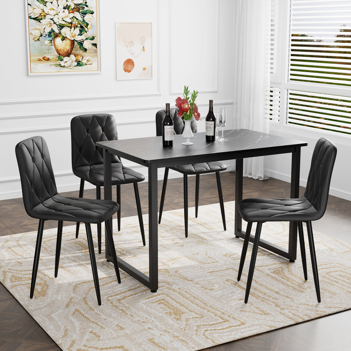 Modern Dining Chairs Set of 4 Gray