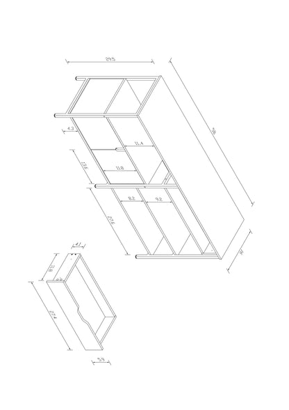 Living Room Storage Cabinet with Drawers