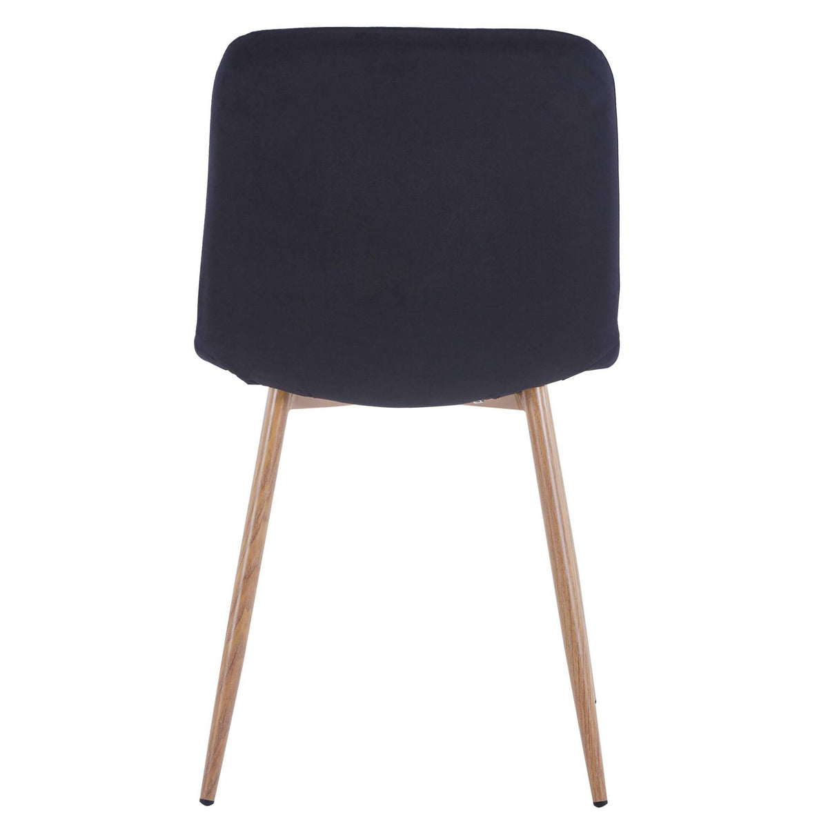 Set of 4 Black Dining Chairs Modern Design