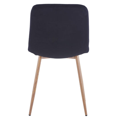 Set of 4 Black Dining Chairs Modern Design