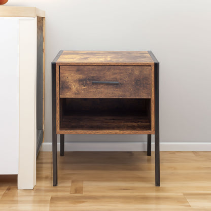 2-Piece Industrial Coffee Table Set – Modern Nesting Tables