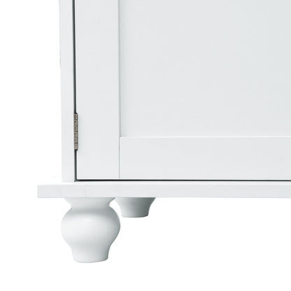 Modern Hall Tree with Drawers White