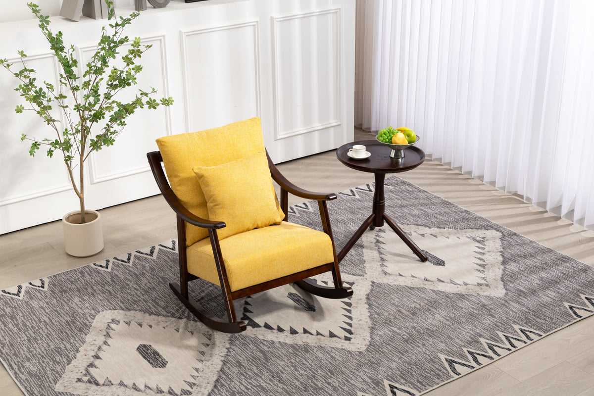 Woven Mid-Century Armchair Beige