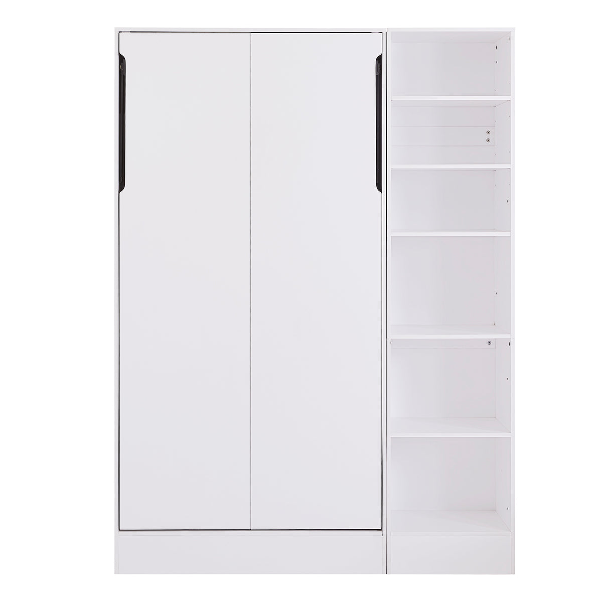Murphy Bed with Sofa and Shelves White